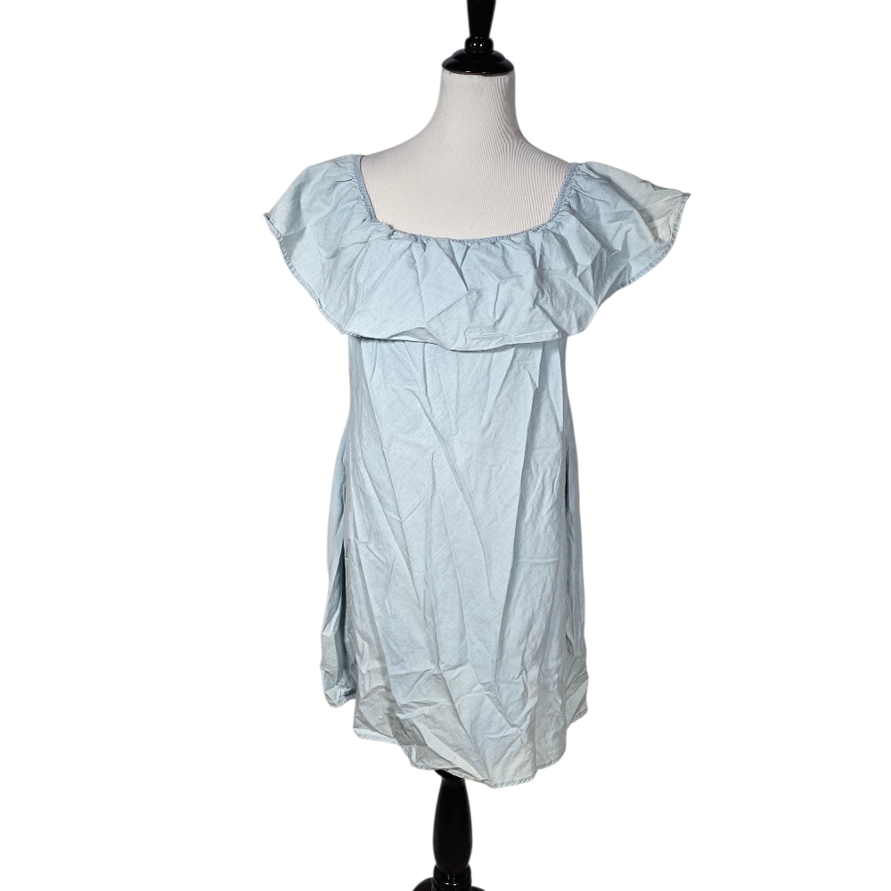 American Rag XXL Light Blue Ruffle Mini Dress As Is